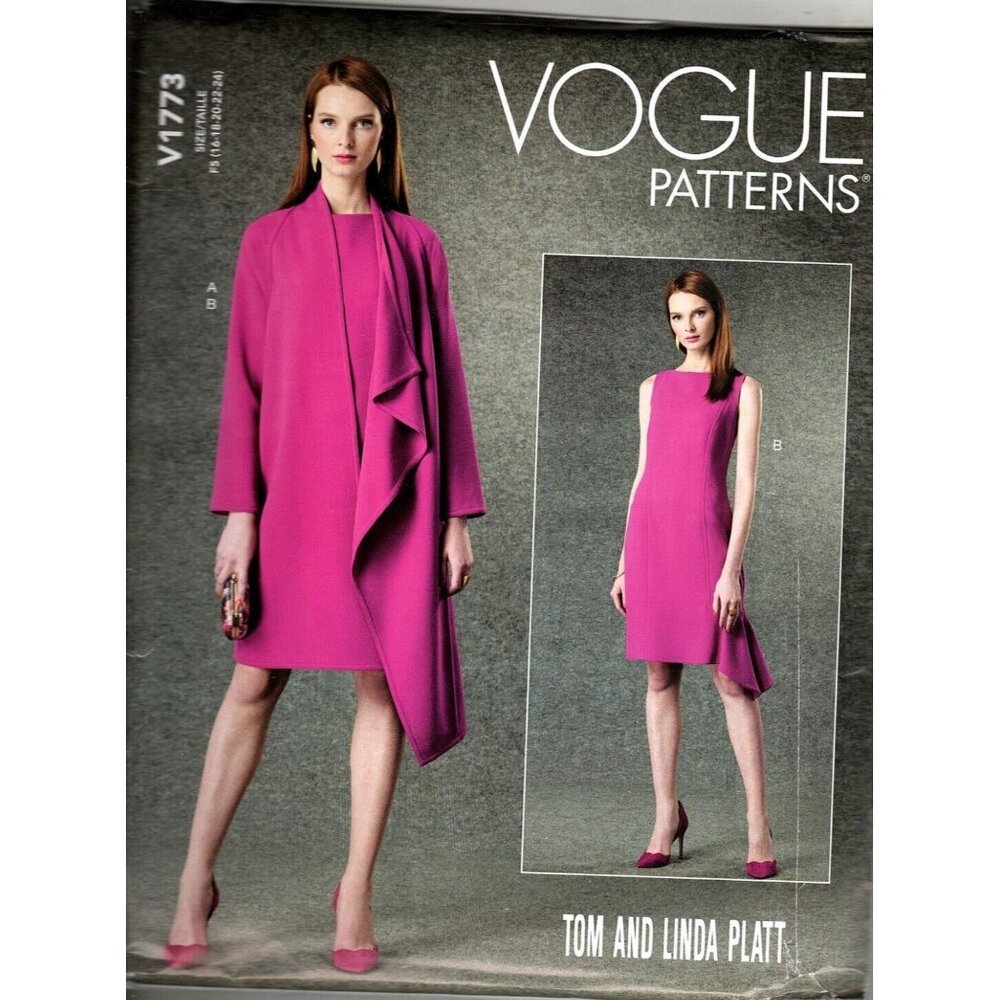 Vogue V1773 Misses 16 to 24 Tom and Linda Platt Dress and Jacket Sewing Pattern